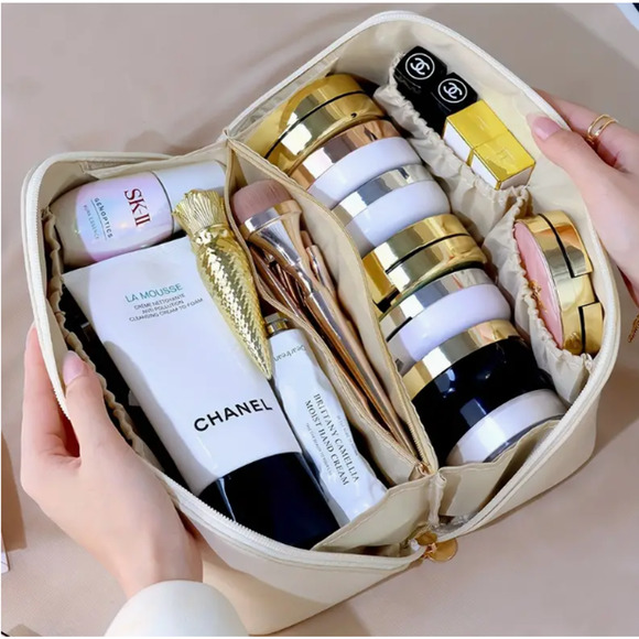 Cosmetic Travel Bag Toiletry Cream Makeup Organizer Water Resistant 11 x 9 - Picture 3 of 4